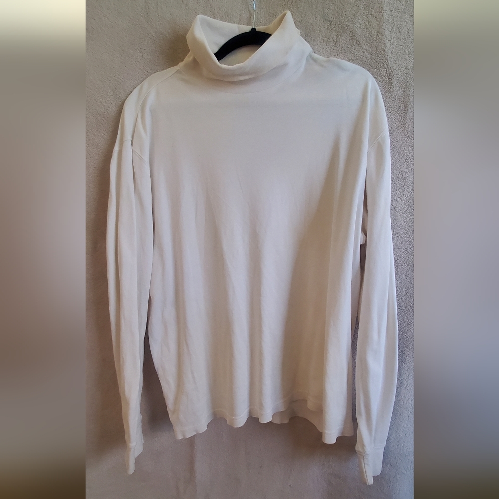 Lands End XL White Turtleneck